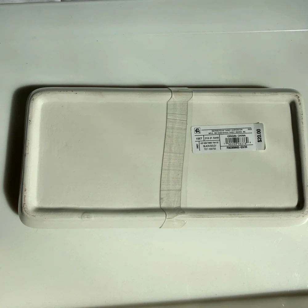 New – cozy bow trinket tray set of 2